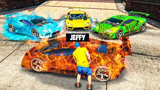 Jeffy Steals ELEMENTAL SUPERCARS in GTA 5 [upl. by Simonetta421]