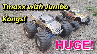 Tmaxx with Imex Jumbo Kong🦧 tires A real monster🤯😎💪 [upl. by Yrrah]