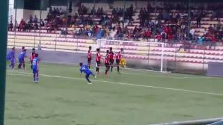 B Division League 2016 Arik Bista of Bansbari Scores A Beautiful FK Goal Against MYA GoalNepal [upl. by Iover]