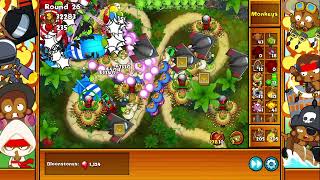 Lets Play Bloons Monkey City Contested Territory Round 56 No Commentary 1685 [upl. by Elidad458]