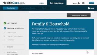 Health Insurance Marketplace Application process [upl. by Dlorag]