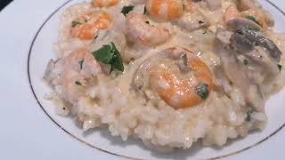 Risotto aux champignons et crevettes [upl. by Maccarthy106]