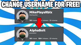 HOW TO CHANGE ROBLOX USERNAME FOR FREE WITHOUT 1000 ROBUX WORKING [upl. by Fasto377]