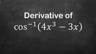 How to find derivative of arccos4x  3  3x  Derivative of Trigonometric Functions [upl. by Inger]