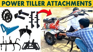 Power Tiller Attachments  Power Tiller Machine  Power TillerWeederCultivator Accessories [upl. by Zurkow410]