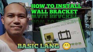 HOW TO INSTALL LED MONITOR WALL BRACKET 14 INCHES  WALL BRACKET INSTALLATION  JAYSON PERALTA [upl. by Montgomery]