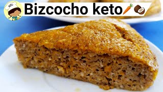 Bizcocho Keto Esponjoso de Coco y Zanahoria 🥕🥥Cetogénico  Sin Gluten [upl. by Ahpla]