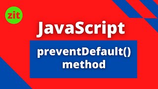 preventdefault Method In JavaScript [upl. by Anselmo]