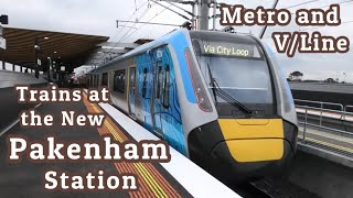 Metro and VLine Trains at the New Pakenham Station [upl. by Anom]