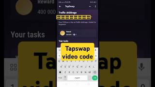 Traffic arbitrage tapswap YouTube video verify code of today tapswap [upl. by Inor57]