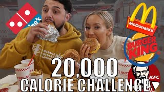 20000 CALORIE CHALLENGE  COUPLE VS COUPLE [upl. by Atsylac]