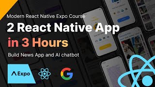 Build 2 React Native app in 3 hours using React Native Expo News Api Google AI bard Chatbot [upl. by Leede]