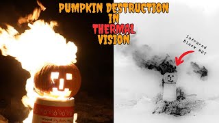 Pumpkin Destruction in Thermal Vision  Halloween Special [upl. by Ujawernalo]