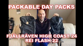 Fjällräven High Coast 24 and REI Flash 22 Review Fun with Packable Day Packs [upl. by Alhahs799]