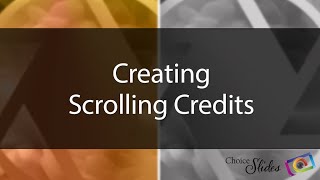 Lesson  Scrolling Credits [upl. by Kalmick]