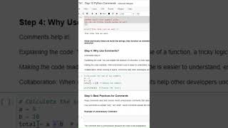 Python Comments  100 Days of Python Programming  Day12 part 3 [upl. by Eniarral]