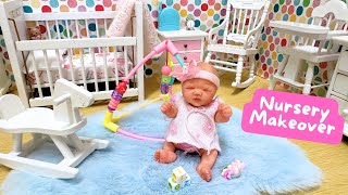 MINI REBORN NURSERY MAKEOVER FOR SILICONE BABY EMMA [upl. by Ahsar974]