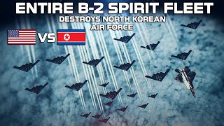 F22 Raptor  Entire B2 Spirit Fleet Vs North Korean Air Force  F22 Raptor  DCS [upl. by Naek]