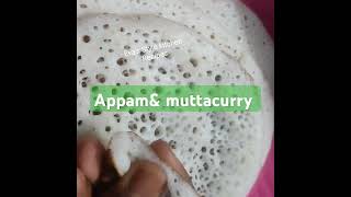 Appam amp mutta curry shorts [upl. by Ynnal]