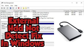 How To Fix External Hard disk not Detect in Windows Very Easy Method Repair External HDD  Fix Error [upl. by Joni504]