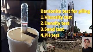 Bentonite test Density test viscosity test PH test and sand test [upl. by Eerazed]