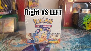 Surging Sparks Booster Box Opening Left vs Right who will win [upl. by Erdreid]