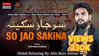 So Jao Sakeena  سو جاؤ سکینہ  Abis Raza Sultani 2022  Hur Sultanpuri  Moharram Azadari Noha [upl. by Enirac]