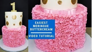 Easiest Meringue Buttercream  no heat [upl. by Alves577]