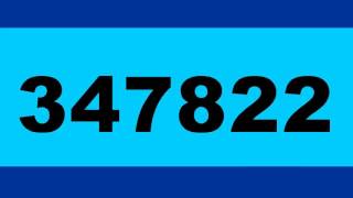 Blue Numbers 1 to 1000000 in HD [upl. by Trub]