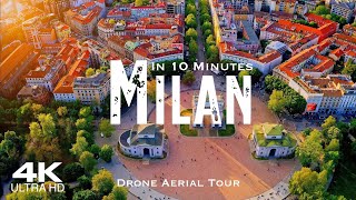 MILAN 🇮🇹 Milano Drone Aerial 4K  Lombardia Lombardy Italy Italia [upl. by Oicnerual]