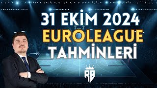 31 EKİM 2024  EUROLEAGUE İDDAA TAHMİNLERİ  ALBA BERLİNANADOLU EFES  OLYMPİAKOSBARCELONA [upl. by Mundt987]