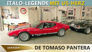 De Tomaso Pantera GTS  ItaloLegende mit USHerz  Garagengold [upl. by Nelram]