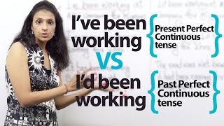 Present Perfect Continuous Tense VS Past Perfect Continuous Tense  English Grammar Lesson [upl. by Garey]