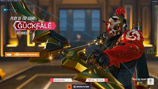 POTG GALE INSANE HANZO GAMEPLAY OVERWATCH 2 SEASON 13 [upl. by Kissee89]