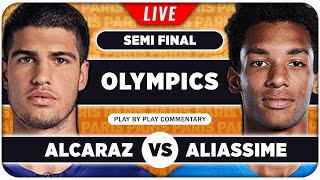 ALCARAZ vs AUGER ALIASSIME • Paris Olympics 2024 SF • LIVE Tennis Play by Play Stream [upl. by Astri]