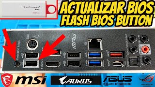 Como Actualizar la BIOS de tu Pc 2023  Usando el Botón Flash Bios Paso a Paso [upl. by Chucho]