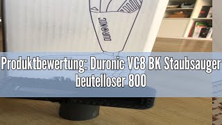 Produktbewertung Duronic VC8 BK Staubsauger beutelloser 800W Handstaubsauger Stielstaubsauger St [upl. by Ysdnil]