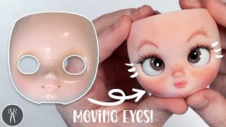 CUSTOM MIDDIE BLYTHE 7 Lookie Lou  Making moveable eyes just like a QBaby Doll RodgerDollob11 [upl. by Ardnac]