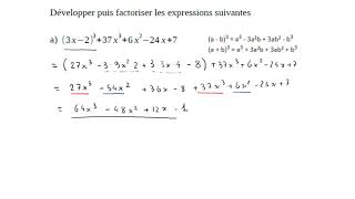 Développer et factoriser identités remarquables de degré 3  2 [upl. by Rhodie]