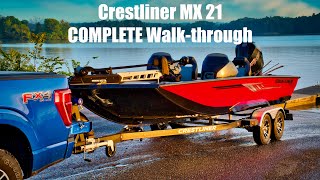 Crestliner MX21  COMPLETE WalkThrough [upl. by Healion]