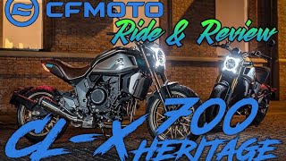 CFMOTO CLX700 Heritage Test Ride Review Moto in Action [upl. by Amadis]