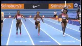 2014 Sainsbury Indoor Grand Prix women 60m dash final [upl. by Judsen]