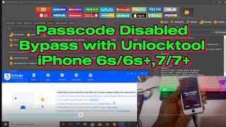 Unlocktool Update 20241129 iPhone Disabled bypass iPhone 6s6s7  7 on iOS 1583 [upl. by Chandal]