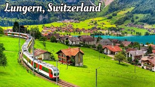 Switzerland Lungern 4K  Heavenly beautiful Swiss village on a charming lake  Hidden gem [upl. by Pessa925]