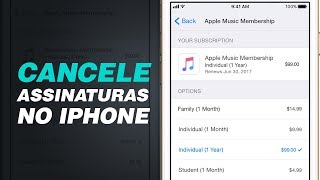 COMO CANCELAR ASSINATURAS DE APPS NO IPHONE  Papo Tech [upl. by Banna]