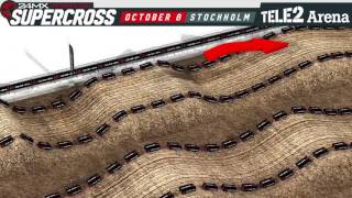 Track Map  24MX International Supercross Stockholm October 8th 2016 [upl. by Publius]