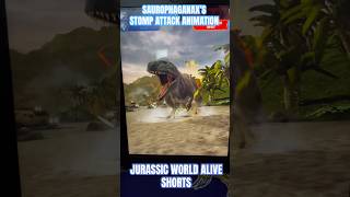 Saurophaganax’s Stomp Attack Animation  Jurassic World Alive Shorts [upl. by Gibson368]