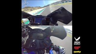 Differences between SuperbikeampEndurance Slit screen onboard in Jerez [upl. by Nosle]