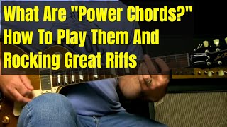 Guitar Power Chords And Power Chord Riffs Lesson [upl. by Chuu]