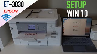 Epson ET3830 Setup Windows 7 8 1011 Wireless print amp Scan [upl. by Qidas]